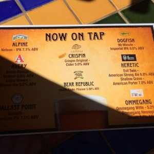 What’s on tap in back beer garden 2014