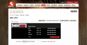 2K Sports CMS game image management