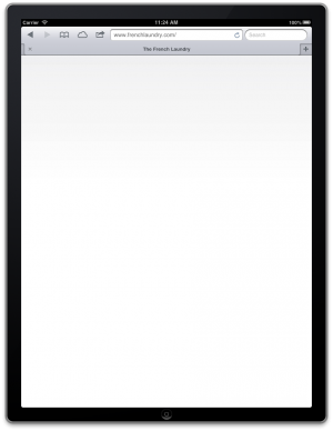 iPad screen capture of frenchlaundry.com