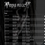 Papa Roach events page