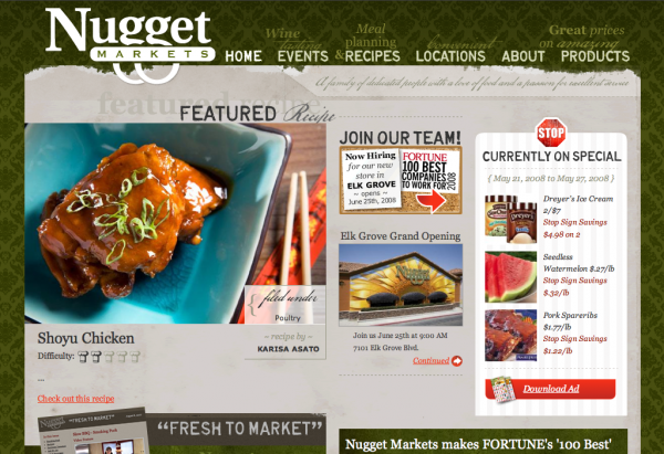 Nugget Market home page