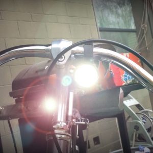 bike light on handlebars