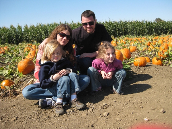 The Eagletons at the pumpkin patch October 2008