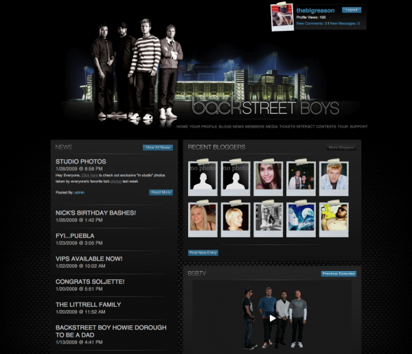 Backstreet Boys home page