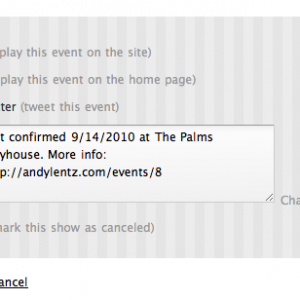 Post to Twitter CMS widget