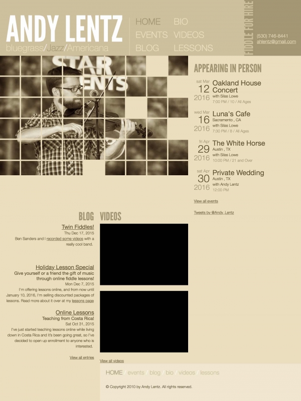 Andy Lentz home page