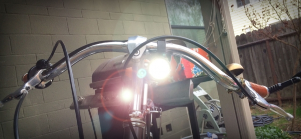 bike light on handlebars