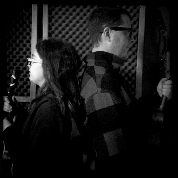 A photo of Ella and I with ukuleles